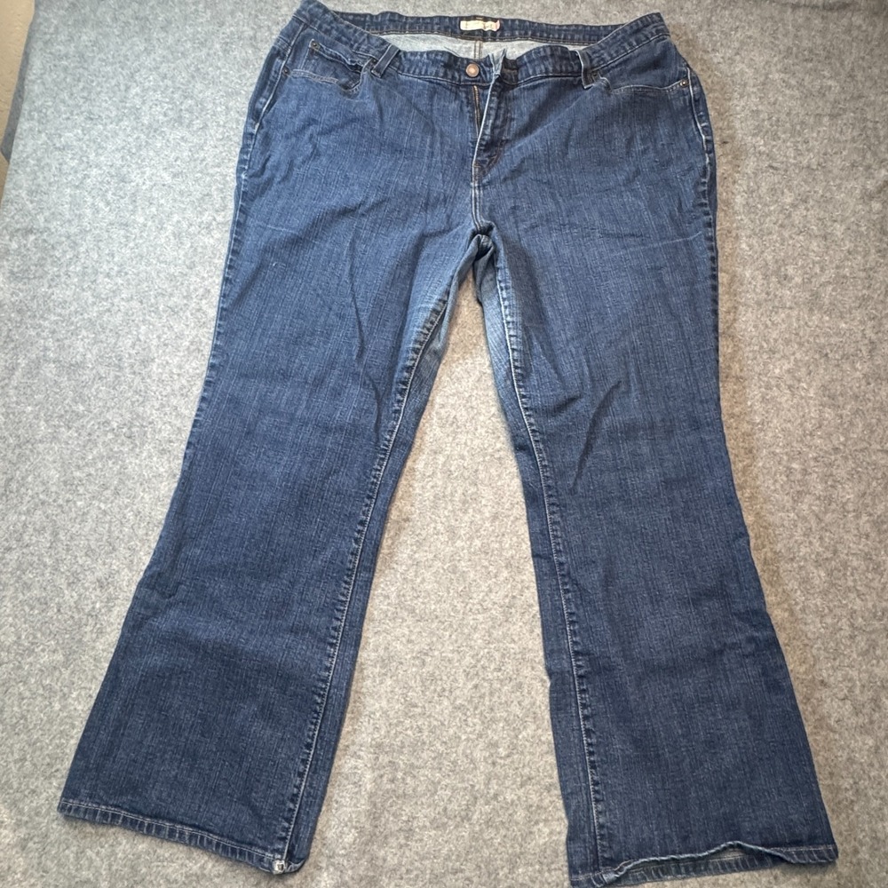 Levi's 580 Bootcut Jeans Womens 40W Blue Denim Mid Rise Everyday‎ Wear Travel